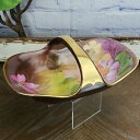【送料無料】キッチン用品・食器・調理器具・陶器 Nippon Porcelain Hand Painted Basket Gold Handle 10''x 6.5 C. 1920 UnMarked(3)