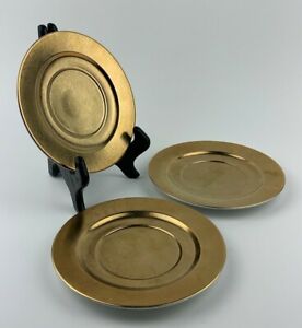 【送料無料】キッチン用品 食器 調理器具 陶器 フィリップ デショウリエール磁器デリモージュゴールドデザートプレートのセットPhilippe Deshoulieres Porcelain De Limoges Gold 6 Dessert Plate Set of 3