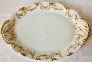 ̵ۥåʡĴƫɥϥӥɡ⡼塦顼ץå饤ԥ󥯡THEODORE HAVILAND LIMOGES LARGE 14.5in PLATTER, SCHLEIGER 145, PINK ROSES, DAUBS