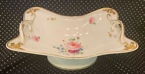 【送料無料】キッチン用品・食器・調理器具・陶器　アンティークブロアダービーイングリッシュ磁器大サービングボウルバスケットAntique Bloor Derby English Porcelain Large Serving Bowl Basket