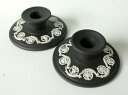 【送料無料】キッチン用品・食器・調理器具・陶器 ウェジウッドキャンドルホルダーブラックホワイトジャスパーウェアWedgwood Candle Holders x...