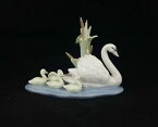 【送料無料】キッチン用品・食器・調理器具・陶器　ヤドロフィギュア・スワンとシグネット、フォロー・ミー・モデルLladro Figurine Swan With Cygnets, Follow Me Model 5722