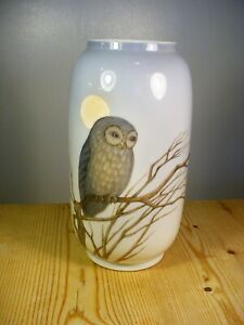 ̵ۥåʡĴƫ륳ڥϡ緿եRoyal Copenhagen Large Owl Vase (2)