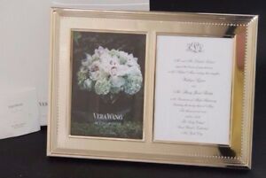 ̵ۥåʡĴƫåɥ٥顦󡦥֥뾷ԥեȥե졼ܥåWedgwood ~ Vera Wang Grosgrain ~ 5 x 7 Double Invitation Photo Frame ~ Boxed