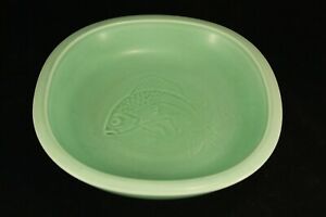 ̵ۥåʡĴƫơ륳ڥϡ󥢥ߥ˥ե󥹥ɥեåܥ˥륹Vintage Royal Copenhagen Aluminia Faience 7? Celadon Fish Bowl - Nils Thors