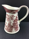 【送料無料】キッチン用品・食器・調理器具・陶器 リーガルピンクウィロー転送器は、イングランドアイアンストーンピッチャーRegal Pink Willow Transferware Made In England Ironstone Pitcher 7.5” X 7”(3)