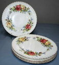 yzLb`piEHEE@pS΂񃍁[YfBi[v[gbhCG[[YS[h̃ZbgSet of 5 Paragon GRANDMA ROSES 10.5 Dinner Plates Red &amp; Yellow Roses Gold Rim