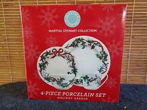 【送料無料】キッチン用品・食器・調理器具・陶器　マーサスチュワートホリデイガーデン磁器食器セット新しいMartha Stewart Holiday Garden Porcelain 4 Pc. Dinnerware Set-NEW IN BOX