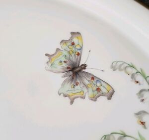 【送料無料】キッチン用品・食器・調理器具・陶器 リモージュフランス磁器のペデスタルケーキスタンドサービングディッシュゴールドリムバタフライVTG LIMOGES FRANCE PORCELAIN PEDESTAL CAKE STAND SERVING DISH GOLD RIM BUTTER