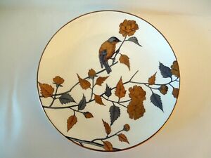 ̵ۥåʡĴƫߥȥإץ졼Ȳ֤Ļն⥷С⿧ΥMinton Aesthetic Plate Flowers Bird Leaves Gold Silver HP Gilded Rims 1891 8.1