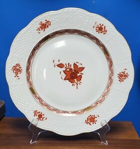 キッチン用品・食器・調理器具・陶器　ヘレンド中国中国ブーケラストパターンサービスプレートHEREND china CHINESE Bouquet RUST pattern Service Plate #527 - 10-7/8