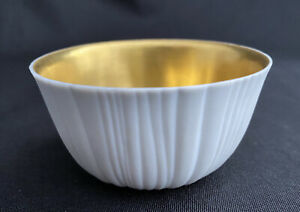 ̵ۥåʡĴƫӡ⡼崶꡼ɥܥԡȥᥤۥ磻ȥSYLVIE COQUET 3-1/8 LIMOGES FEELINGS REEDED BOWL PEIT MAIN WHITE & GOLD