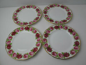 ̵ۥåʡĴƫơ륢Сȥɥ󥰥åǥʡץ졼ȥåVintage Royal Albert Old English Rose 10 Dinner Plates set of 4