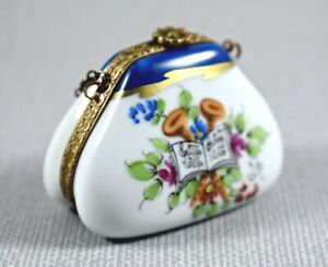 ̵ۥåʡĴƫơ⡼ϥɥХåȶܥåVINTAGE LIMOGES HANDBAG PURSE TRINKET BOX