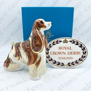 【送料無料】キッチン用品・食器・調理器具・陶器　ロイヤルクラウンダービーアメリカンスパニエルドッ..
