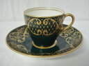 yzLb`piEHEE@_Xgo[X{[`Cif~^bZJbv\[T[_[NO[S[hXN[Doulton Burslem ca1900 Bone China Demitasse Cup &amp; Saucer Dark Green Gold S