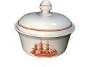 【送料無料】キッチン用品・食器・調理器具・陶器 ミントコンディションで珍しいウェジウッドフライングクラウドラストインチバターボックスRare Wedgwood Flying Cloud Rust 4.5 Inch BUTTER BOX in Mint Condition!(3)