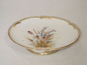 【送料無料】キッチン用品・食器・調理器具・陶器 クラウンダービー磁器コンポート、手描きの花金と金色コンポートCrown Derby Porcelain Comport, Hand Painted Flowers with Gilding (Comport #4)