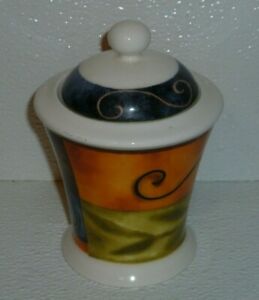 【送料無料】キッチン用品・食器・調理器具・陶器　第シュガーボウルシルクロード蓋付きインドネシア22..