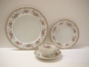 ̵ۥåʡĴƫơΥƥꥵޥåȥǥʡץ졼ȥåץVintage Noritake China 4 Pc Place Setting Somerset Dinner Salad Plate Cup Saucer