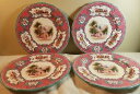【送料無料】キッチン用品・食器・調理器具・陶器　ゴージャスアンティークコープランドスポデクイーンメアリーピンクランチョンプレートのセットSet of 4 Gorgeous Antique Copeland Spode Queen Mary Pink 9 Luncheon Plates