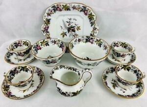 ̵ۥåʡĴƫååɥƥƥåץ㥰ܥ륱ץ졼ȥ磻ɥ˥19thc Wedgwood Antique Tea Cup & Saucers~Jug-Bowl~Cake Plate~Wild Geraniu