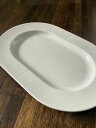 【送料無料】キッチン用品・食器・調理器具・陶器 スウィドパウエルオーバルサービングプラッターシグネチャーホワイトレアSwid Powell 16 Oval Serving PlatterSignature White RARE(3)