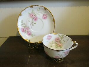 ̵ۥåʡĴƫϥӥɡ⡼塦ե󥹡ܥ⥢ϥɥڥȥåסɡHaviland Limoges France Baltimore Rose Hand Painted Cup And Saucer