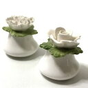 【送料無料】キッチン用品・食器・調理器具・陶器 ヴィンテージ・エイズリー細かい骨中国塩とペッパーシェーカーホワイトローズカーネーションVintage Aynsl...