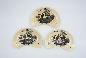 ̵ۥåʡĴƫƥХסĻååɥȥꥢ󥰥ɥץ졼ȥå Antique Liverpool Birds Wedgwood Etruria England Salad Plates Set of 3