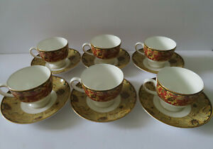 ̵ۥåʡĴƫåɥڥ륷㥫åץåʼߥ6 Wedgwood 1997 Persia Cup & Saucer Sets - 1St Quality & Mint