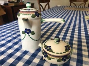 ̵ۥåʡĴƫǯƥ륳ڥϡƥݥåȥ奬ǥååCirca 1909 Antique Royal Copenhagen Tea Pot & Sugar Dish w. Lids - Beautiful