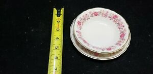 【送料無料】キッチン用品・食器・調理器具・陶器　エドウィンノウルズチャイナ社セミビトレウススープボウルとプレートセットピンクフローラルEdwin M Knowles China Co. Semi Vitreous Soup Bowl and Plate Set Pink Floral PT5