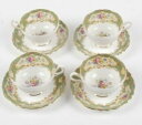 VINTAGE SET OF 4 PARAGON CHINA POMPADOUR TEACUP &amp; SAUCER W/ 2 ADDT. SAUCERSパラゴン中国のヴィンテージセットポンパドールティーカップソーサーソーサー※注意※NYからの配送になりますので2週間前後お時間をいただきます。人気の商品は在庫が無い場合がございます。ご了承くださいませ。サイズの種類の商品は購入時の備考欄にご希望のサイズをご記載ください。　携帯メールでの登録ですと楽天からのメールが届かない場合がございます。