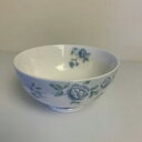 yzLb`piEHEE@o̐oƃ`F̔Ő̘̎Cheng's White Jade Porcelain Rice Bowl with Blue Roses@5h