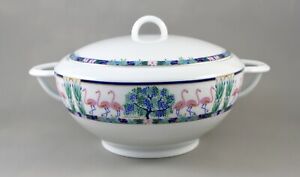 ̵ۥåʡĴƫ٥ʥɡ⡼弧եޥġåڥ塼꡼ǥå奫СBERNARDAUD LIMOGES PORCELAIN FLAMANTS ROSES VEGETABLE TUREEN DISH & COVER