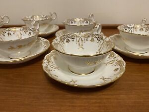 ̵ۥåʡĴƫݡȥǥ졼ɥץƥåפȥCoalport Adelaide Shape c.1840s Tea Cups And Saucers