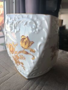 ̵ۥåʡĴƫ⡼ե󥹼β֤ΥɥȥӥơLimoges France Porcelain Floral Gold Trim Vase Vintage