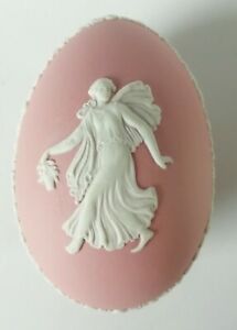 ̵ۥåʡĴƫåɥԥ󥯥㥹ѡ󥷥󥰥åȥ󥱥åȥܥåWedgwood Pink Jasperware Dancing Hours Egg Trinket Box