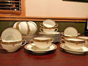 ̵ۥåʡĴƫϥӥɡ⡼塦饤ǥѥǯƥåHaviland Limoges Schleiger 299 Design Pattern C.1920'S Tea Set 40 PC