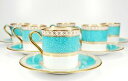 yzLb`piEHEE@ZbgEFbOEbhE_[pE_[^[RCYf~^bZR[q[Jbvƃ\[T[6 Sets Wedgwood Ulander Powder Turquoise Demitasse Coffee Cups and Saucers