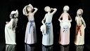 【送料無料】キッチン用品・食器・調理器具・陶器 ●バラドロ女の子と麦わら帽子フィギュアモデルLLADRO -GIRLS WITH STRAW HATS- SET OF 5 FIGURE MODELS 5006 5007 5008 5009 5011