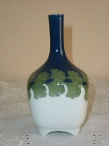 ̵ۥåʡĴƫƥǯ쥢륳ڥϡХɲӼAntique (Pre 1923) Rare Royal Copenhagen Bud Vase-Hand Painted Ginko Leaves 6.5