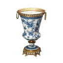 【送料無料】キッチン用品・食器・調理器具・陶器 シノワリ花瓶青と白の中国のウルンジンジャージャー花瓶30cm Chinoiserie vase blue and...