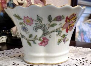 ̵ۥåʡĴƫߥȥϥɥۡץ󥿡?ɥ?󥰥åܡMinton Haddon Hall Planter / Vase ~ Gold Rim ~ English Bone China