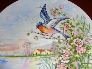 ̵ۥåʡĴƫ顦졼̡⡼弧ե󥹥Сɥ쥯ץ졼La Reine Limoges Porcelain France Bird Collectors Plate #2