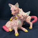 【送料無料】キッチン用品・食器・調理器具・陶器　ヘレンドフィギュアつのキツネの遊びピンクラズベリーフィッシュネットHerend Figurine - Two Foxes Playing - Pink / Raspberry Fishnet