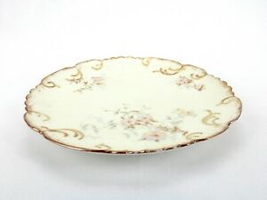 ̵ۥåʡĴƫ⡼ե󥹼ץ졼ȥϥɥڥȥɥॢƥLS&S Limoges France Porcelain Plate 8.5 Hand Painted Gold Rim, Antique Salad