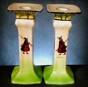 ̵ۥåʡĴƫ롦ɥȥ󡦥åȥ󥷥꡼ƥåRARE & UNUSUAL ROYAL DOULTON ISSAC WALTON SERIESWARE CANDLESTICKS