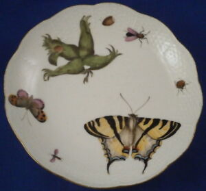 ̵ۥåʡĴƫƥޥ󼧴Хե饤Хʥåĥݥ를󥦥ƥ륿åAntique 1740 Meissen Porcelain Butterfly Bugs & Nuts Saucer Porzellan Untertasse